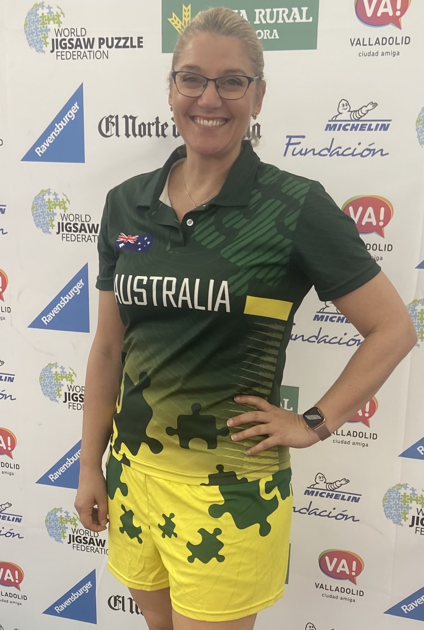 Heidi at her first World Jigsaw Puzzle Championship